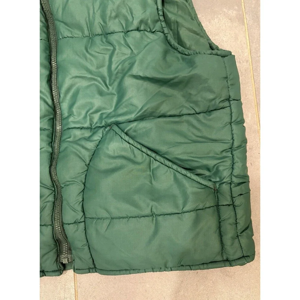 Vintage Eddie Bauer Goose Down Vest Late 70's Early 80s Men's Size Medium Green